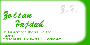 zoltan hajduk business card